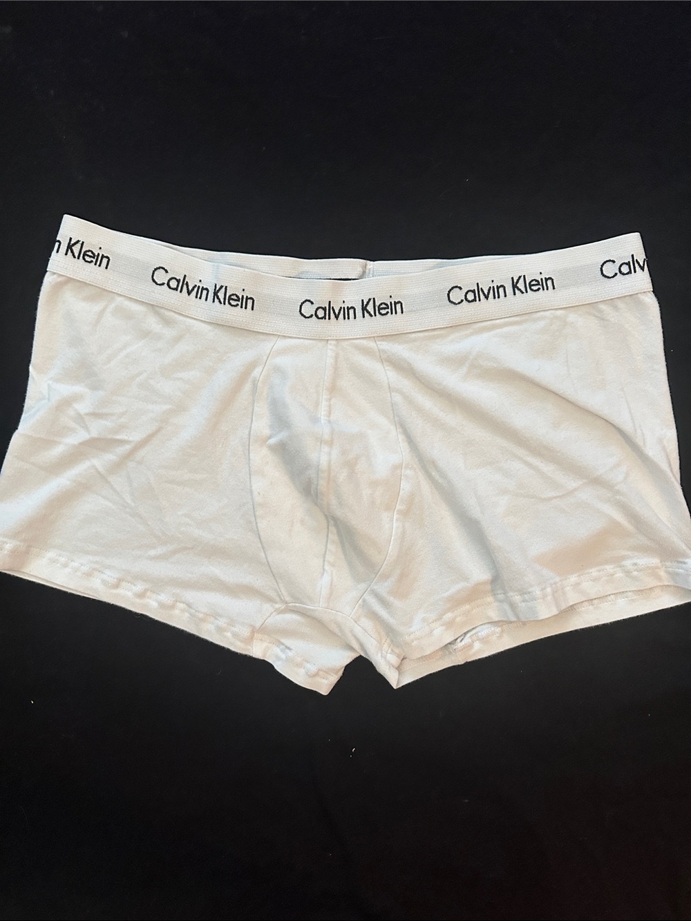 Calvin Klein White Cotton Stretch Boxer Briefs